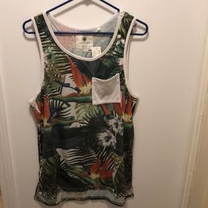 PacSun On The Byas Tropical Print Muscle Tank NWT